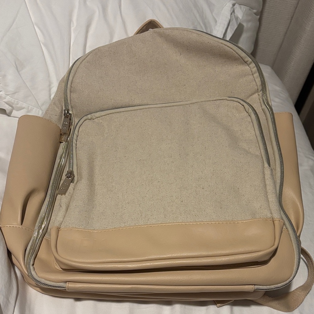 BEIS Beige and Tan Backpack